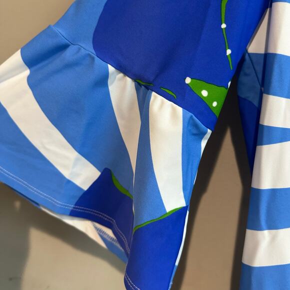 Jude Connally Kerry Shift Dress Bold Floral Periwinkle L - Picture 5 of 10